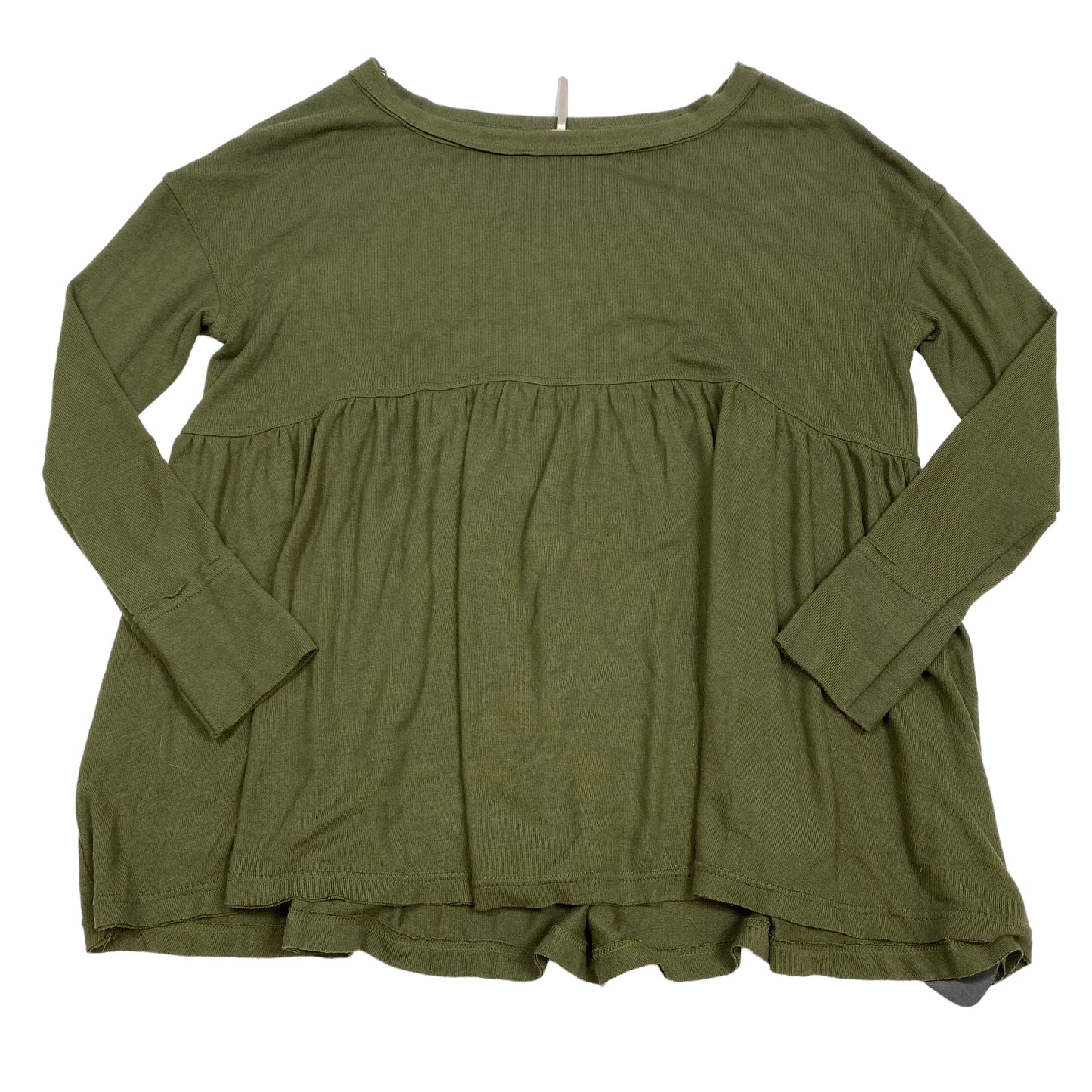 Green Top Long Sleeve Free People, Size M