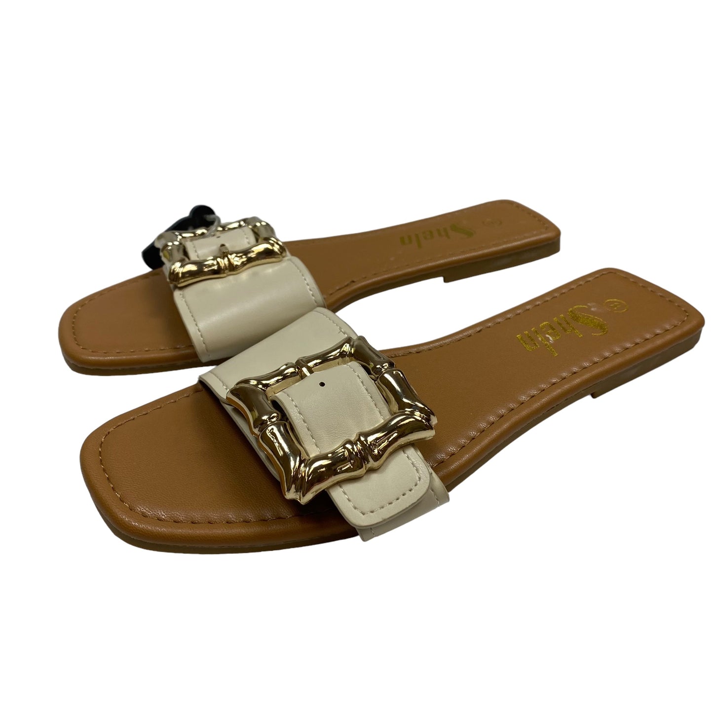 Cream Sandals Flats Clothes Mentor, Size 8