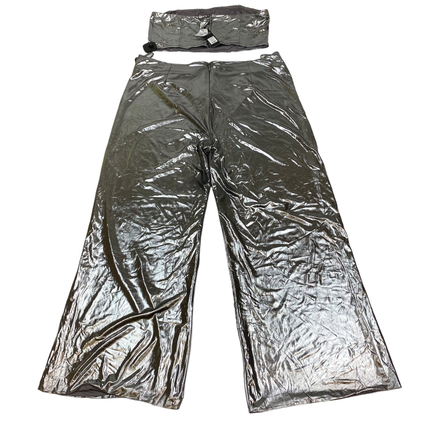 Silver Pants Set 2pc Fashion Nova, Size 2x