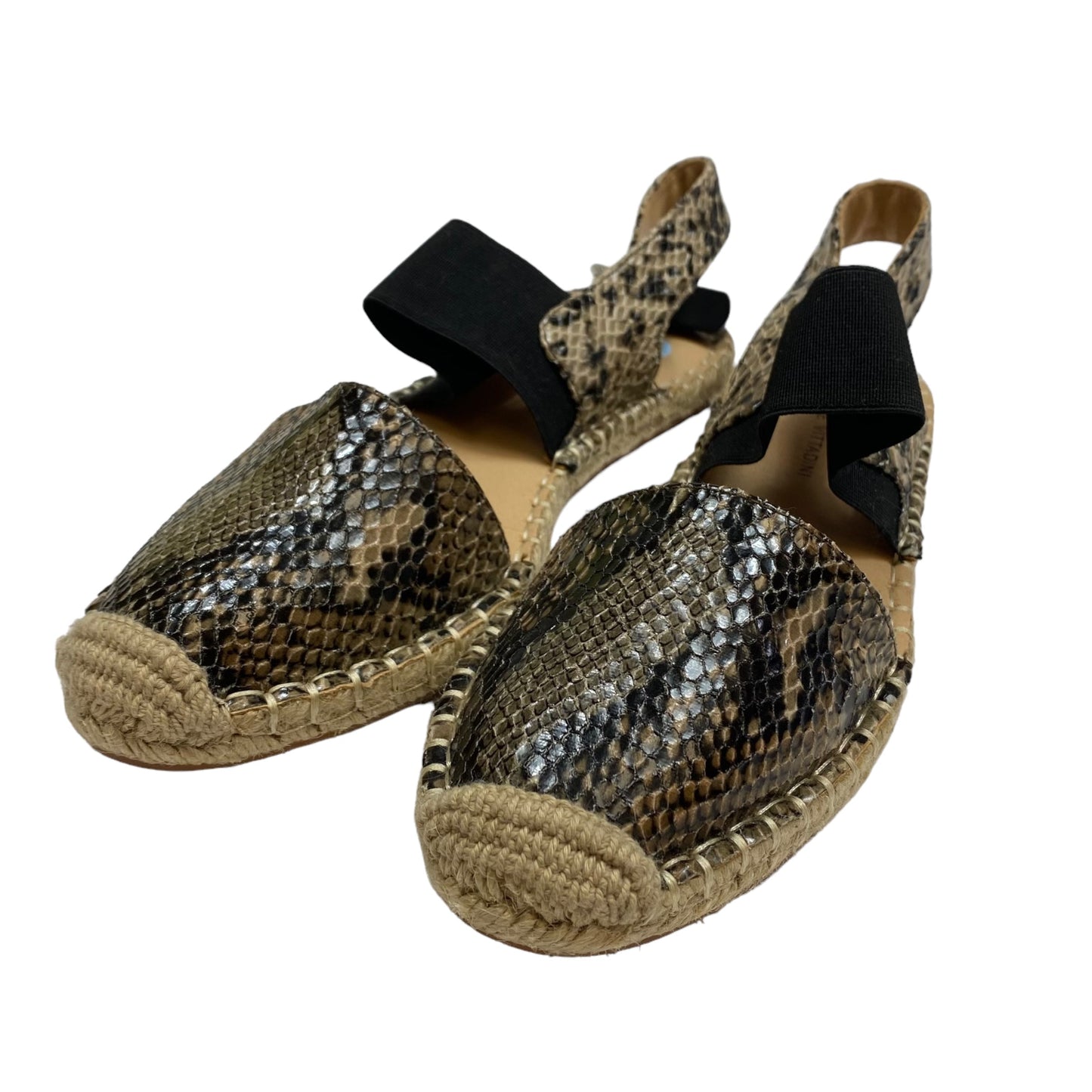 Snakeskin Print Sandals Flats Adrienne Vittadini, Size 6