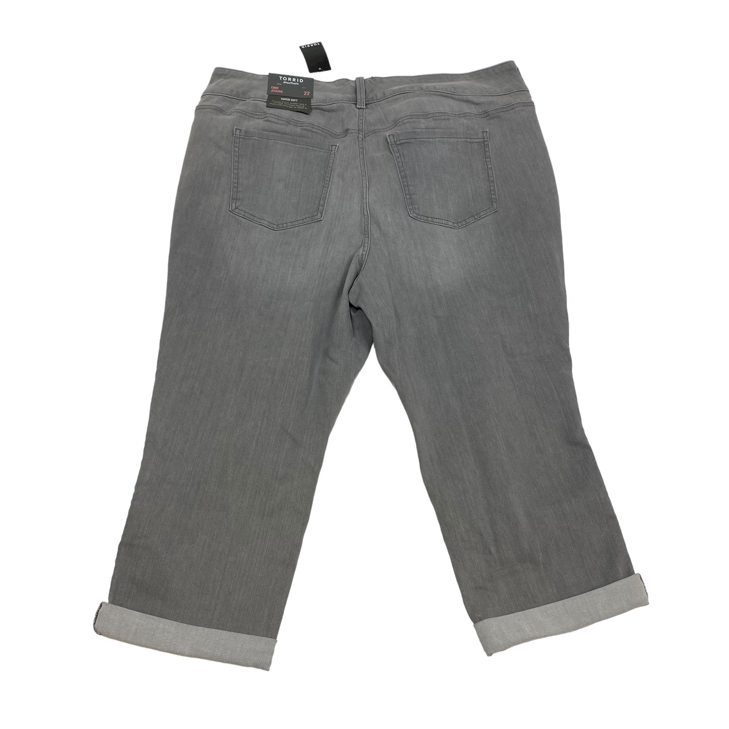 Grey Denim Jeans Cropped Torrid, Size 22