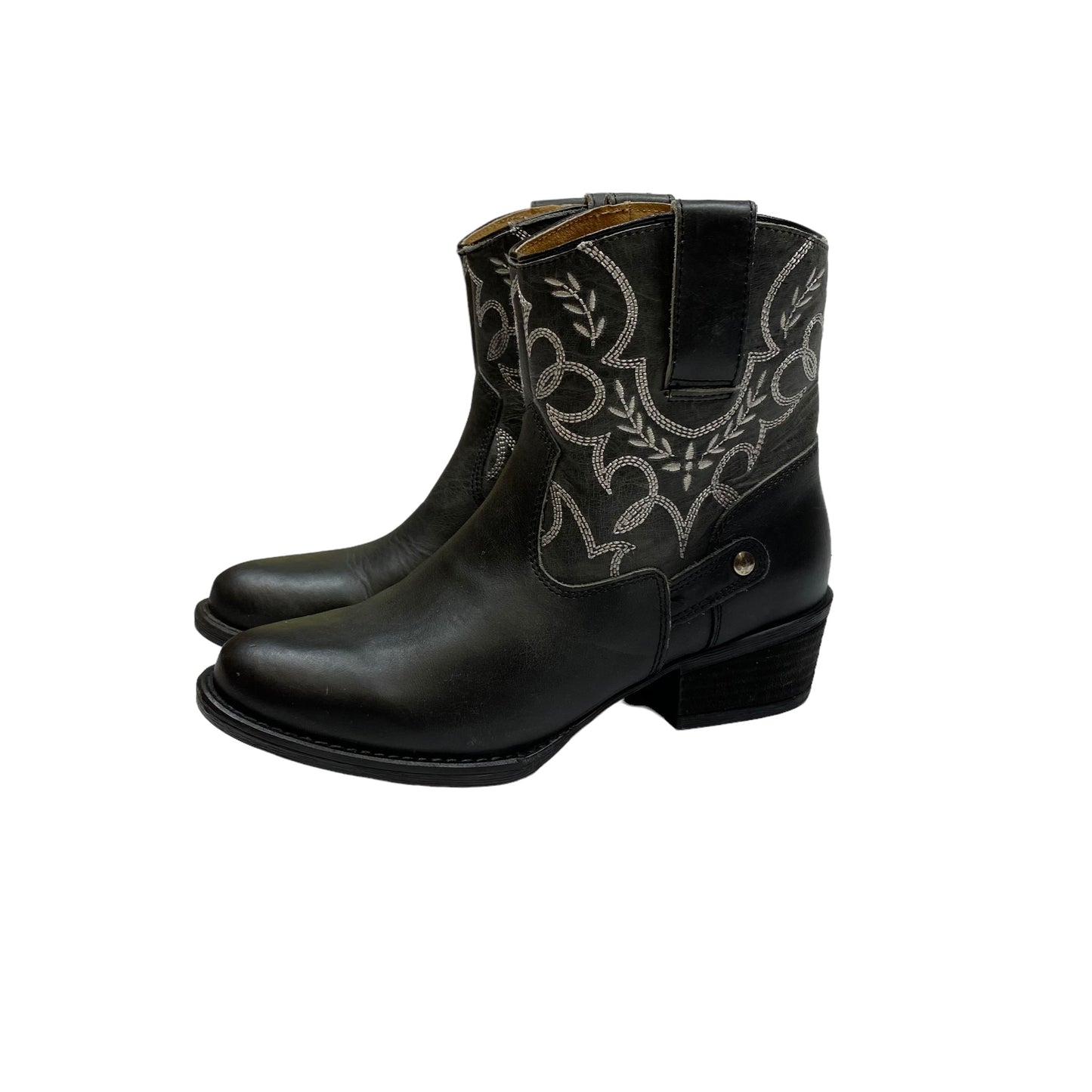 Black Boots Western Cmb, Size 7