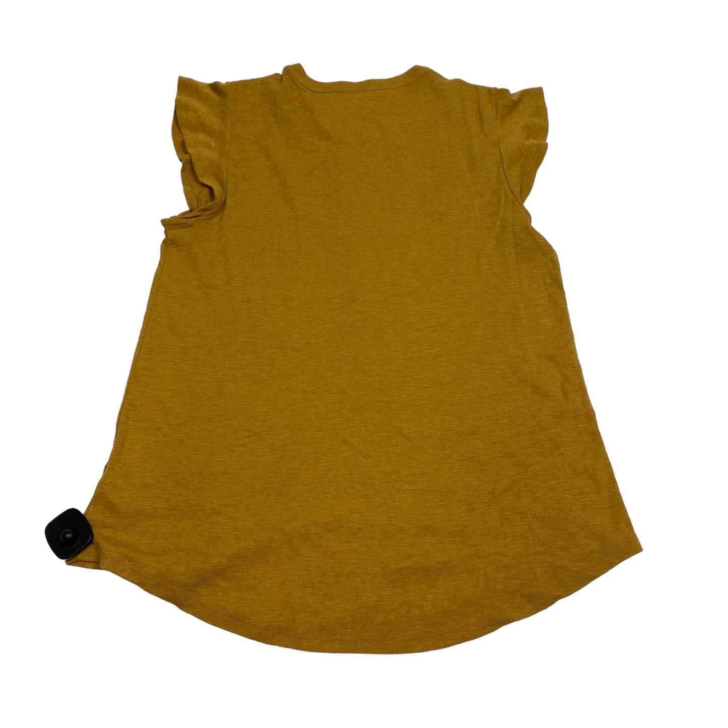 Yellow Top Short Sleeve Basic Wonderly, Size L