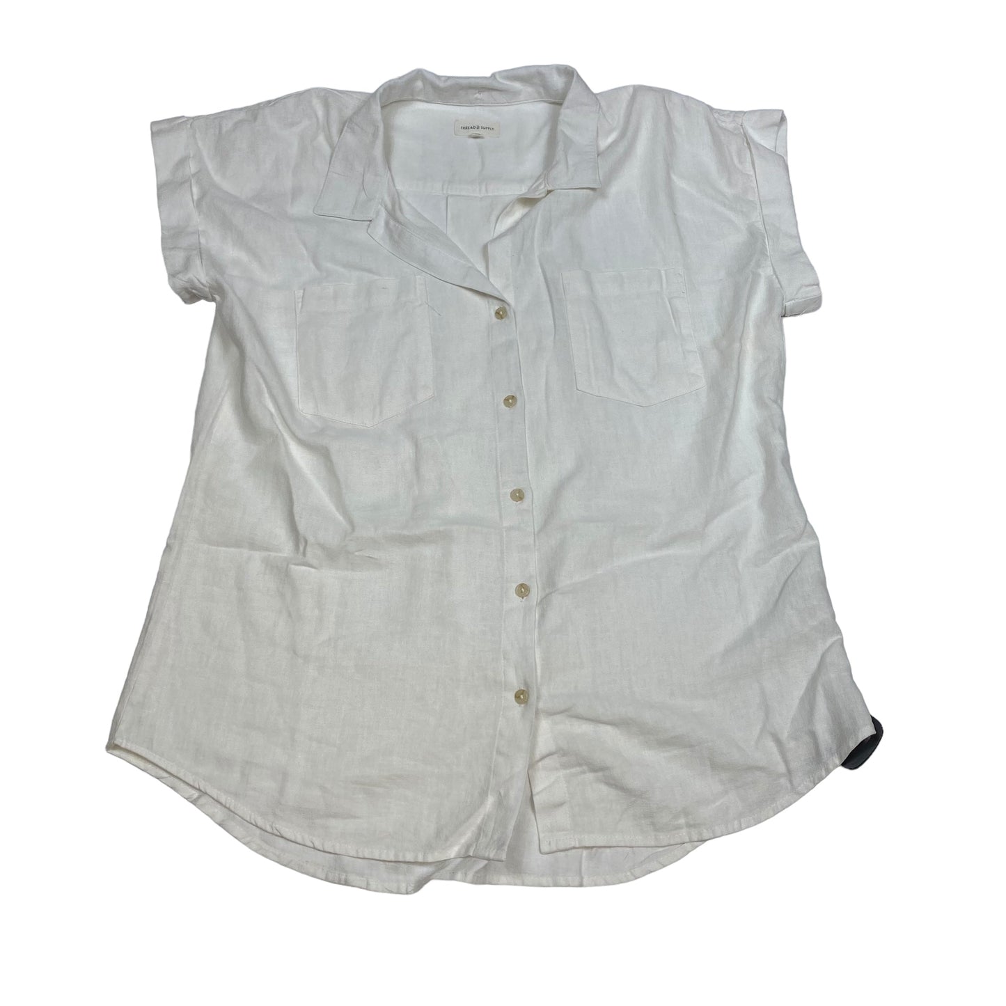 White Top Short Sleeve Thread And Supply, Size L