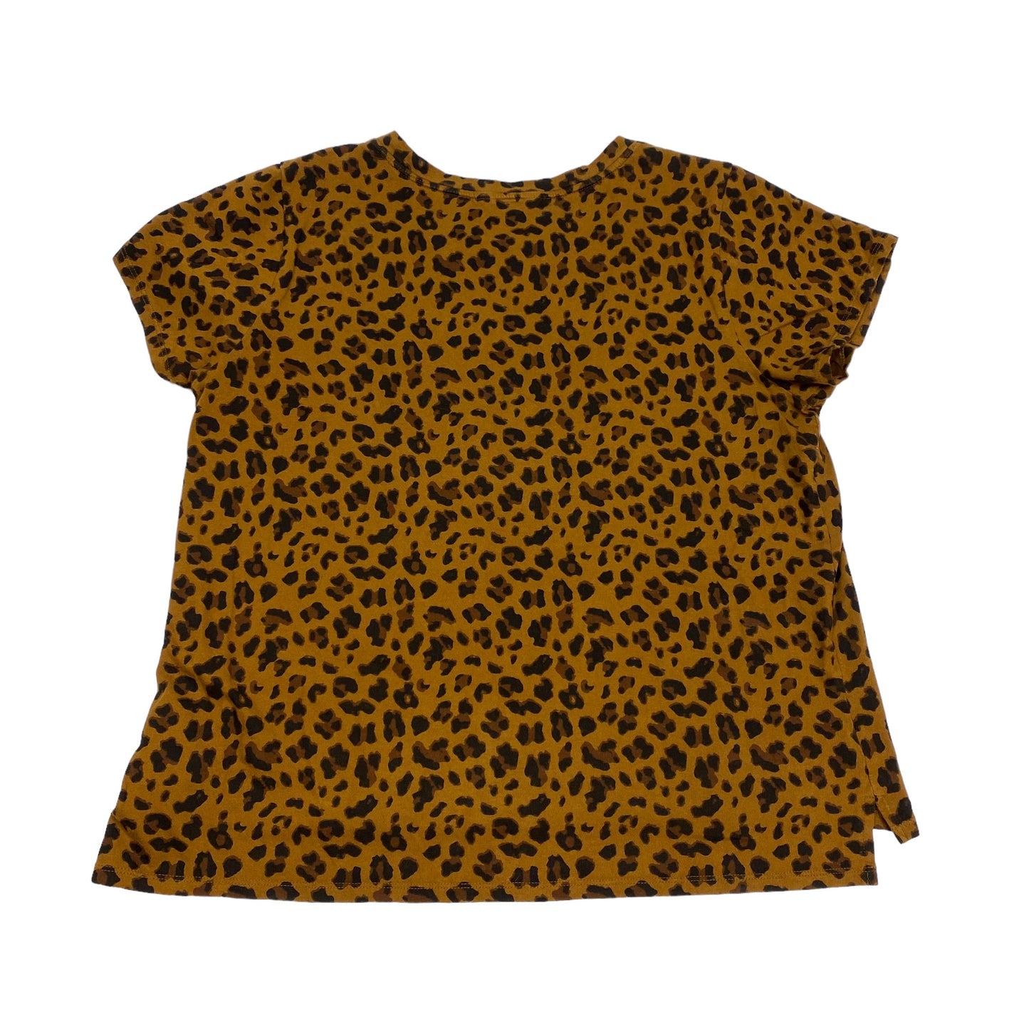 Animal Print Top Short Sleeve Lucky Brand, Size L