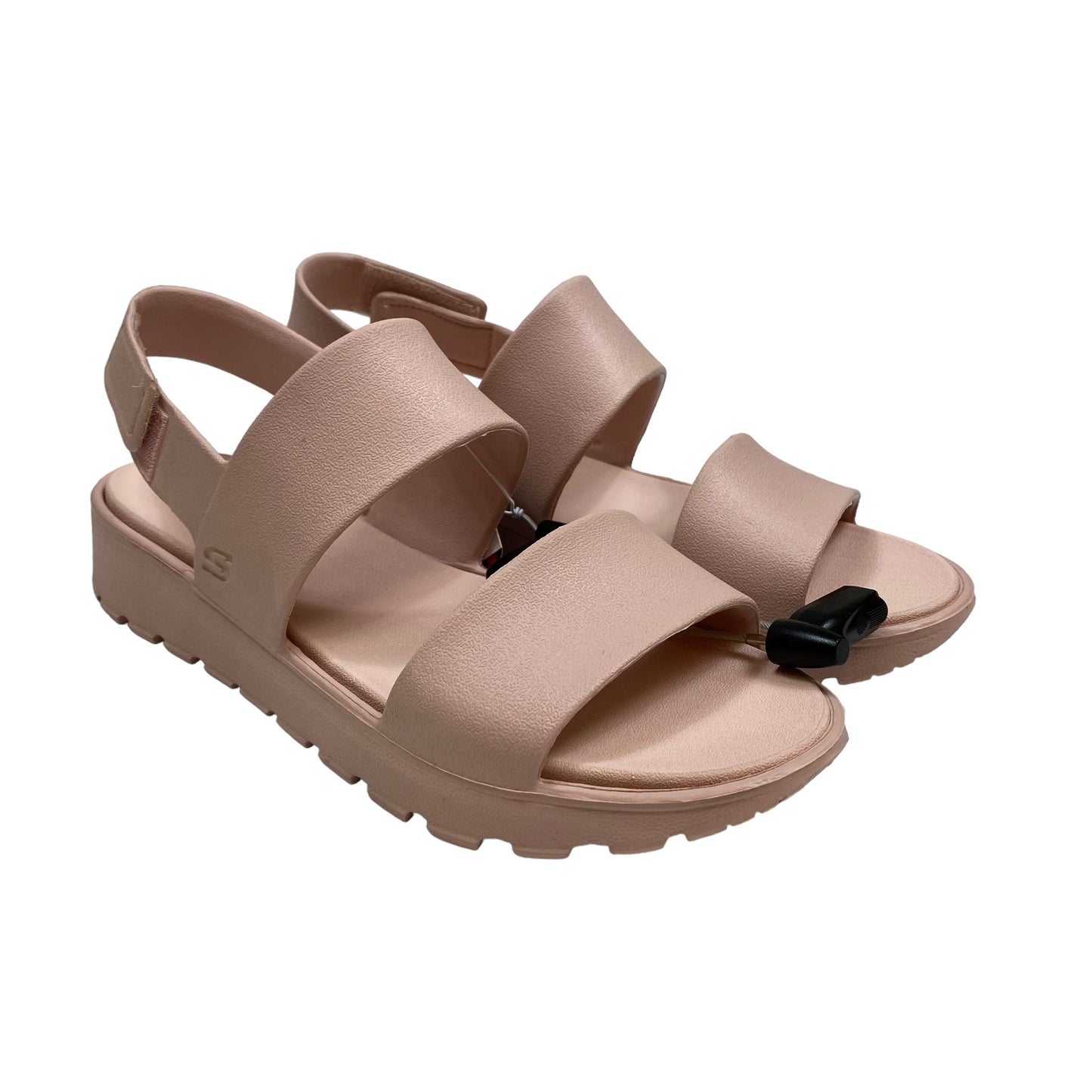 Pink Sandals Flats Skechers, Size 10
