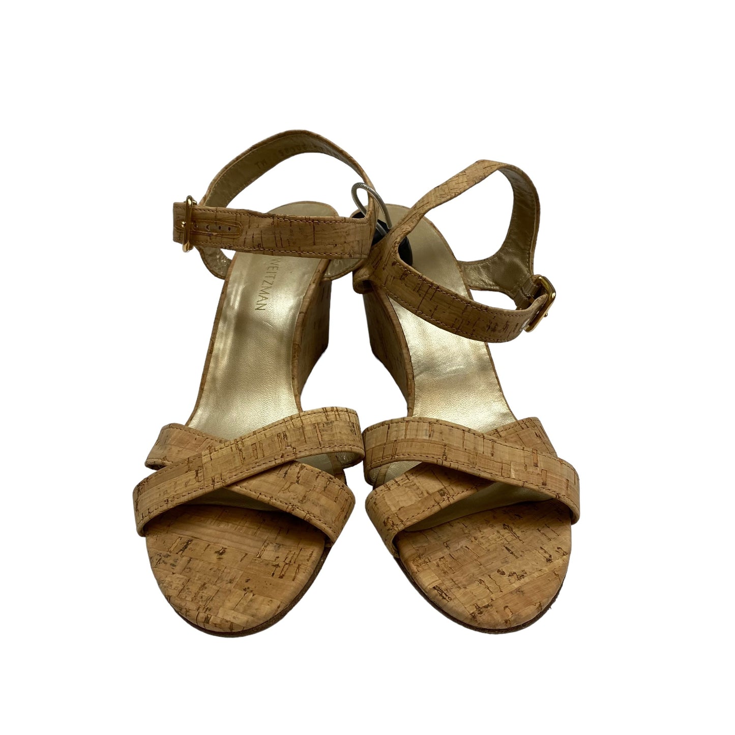 Tan Sandals Heels Wedge Stuart Weitzman, Size 11