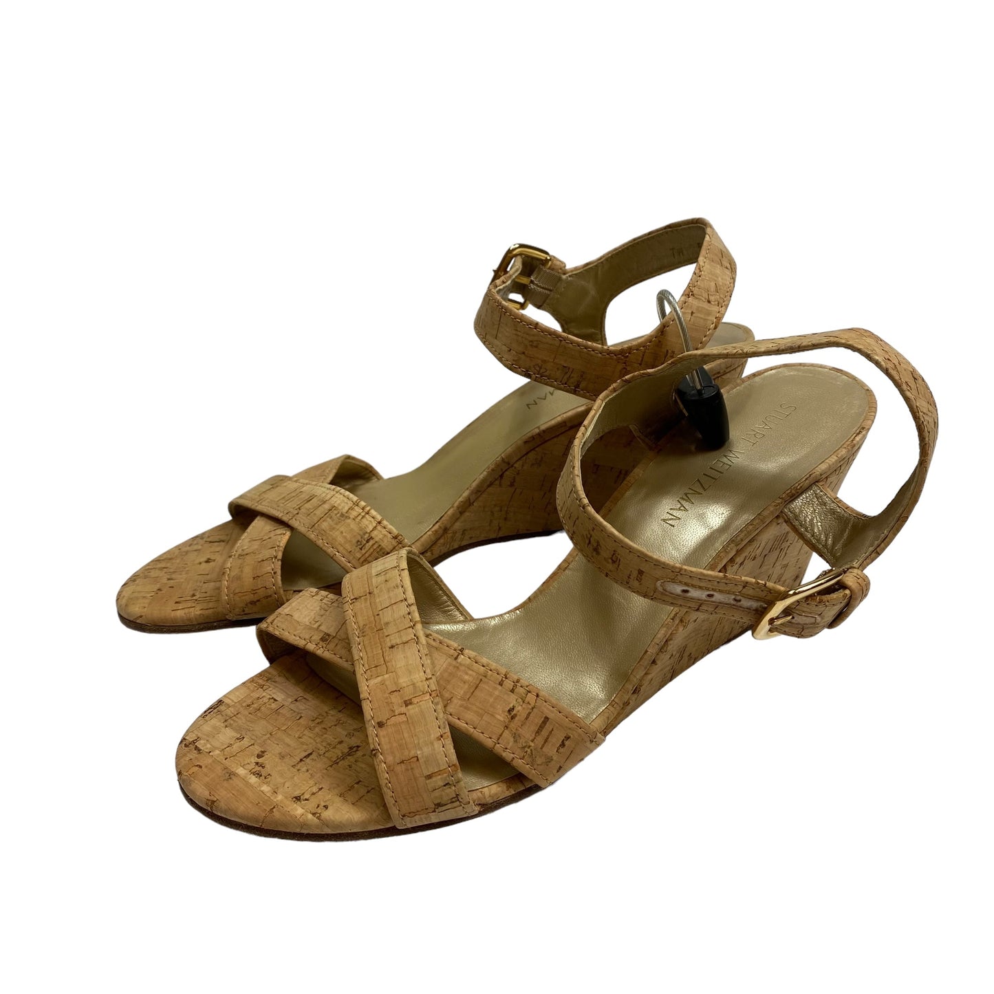 Tan Sandals Heels Wedge Stuart Weitzman, Size 11