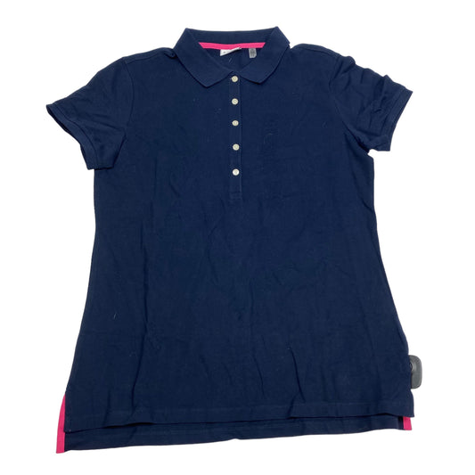 Navy Top Short Sleeve Basic Dkny, Size M