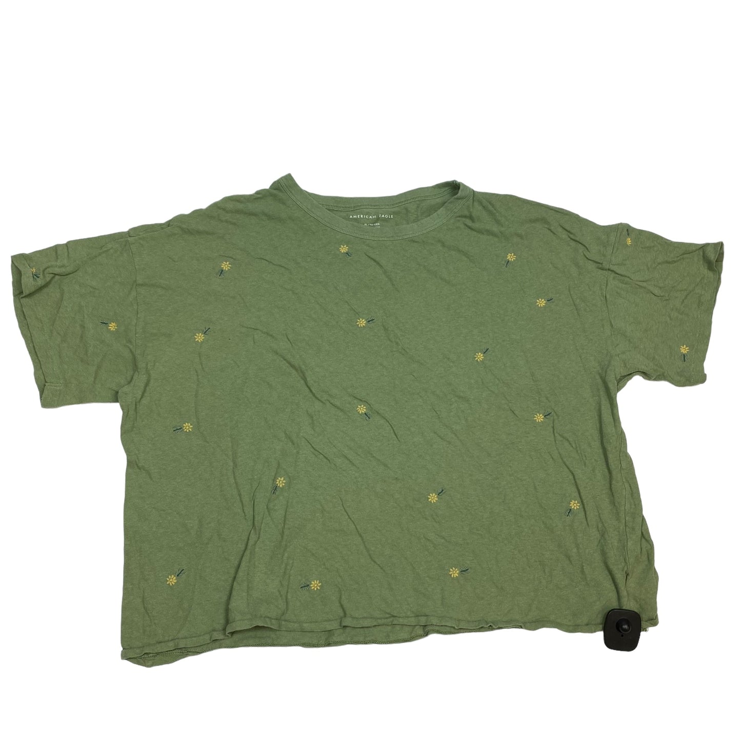 Top Short Sleeve By American Eagle In Green, Size: Xl