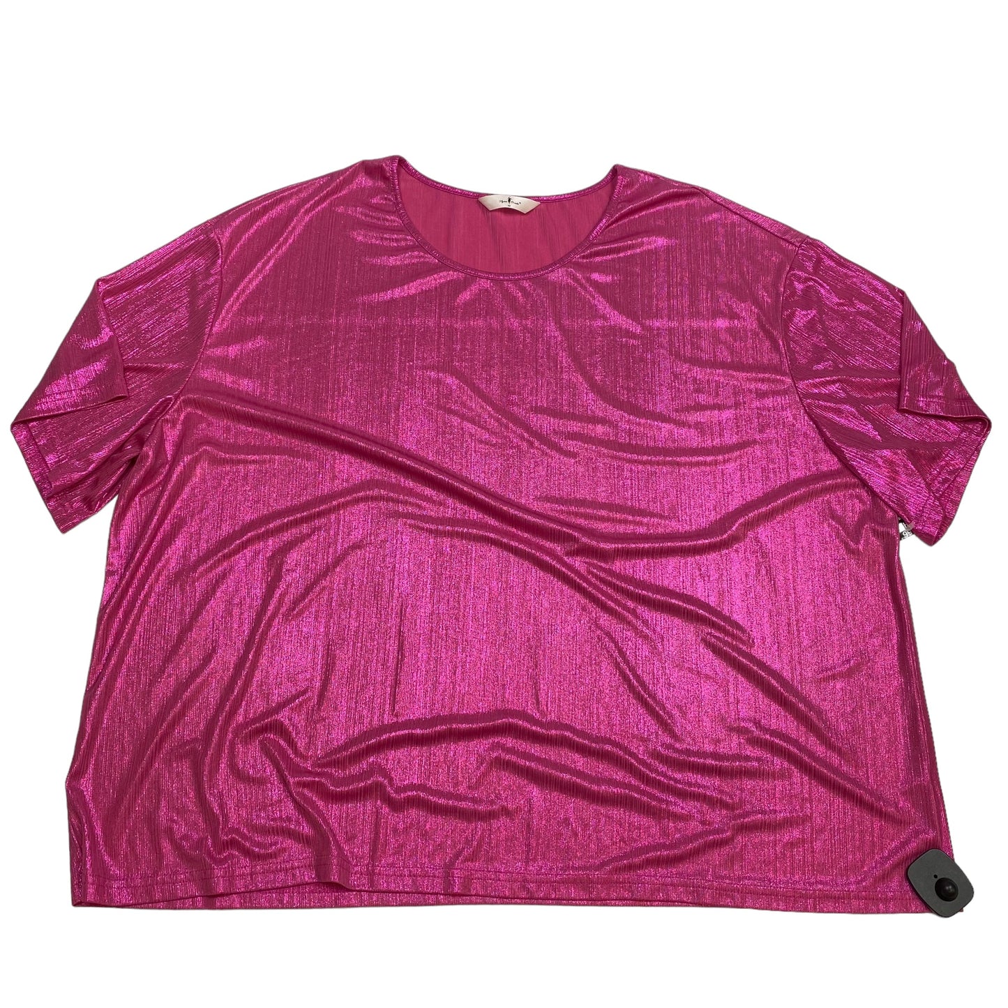 Top Short Sleeve By Agnes Orinda In Pink, Size: 4x