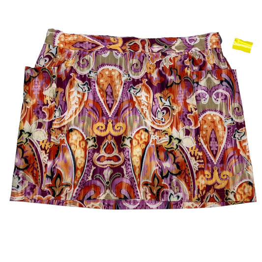 Athletic Skort By Chicos In Purple & Yellow, Size: 2x