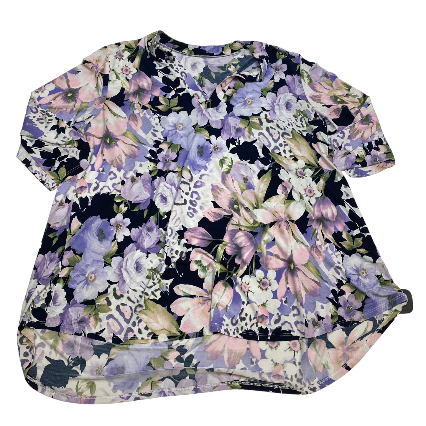 Top 3/4 Sleeve By Clothes Mentor In Purple, Size: 3x