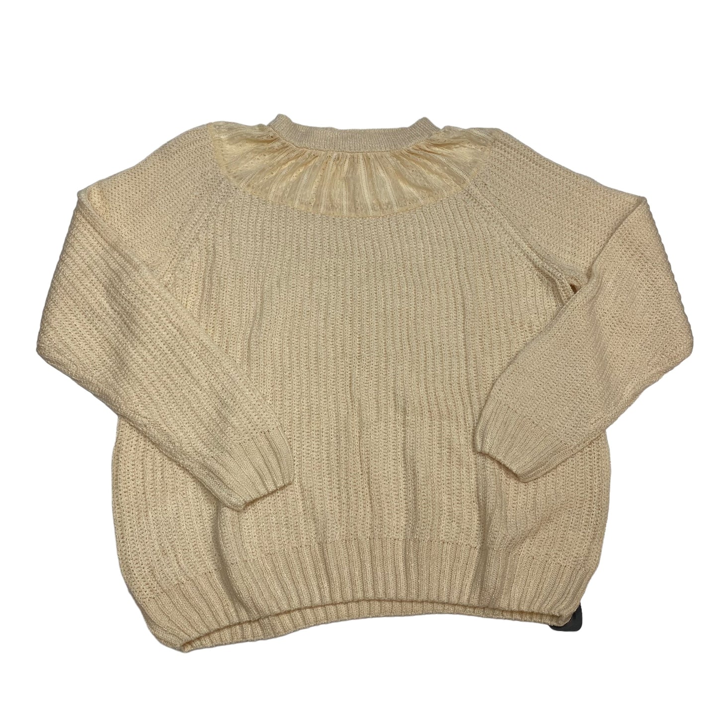 Sweater By Clothes Mentor In Cream, Size: 2x