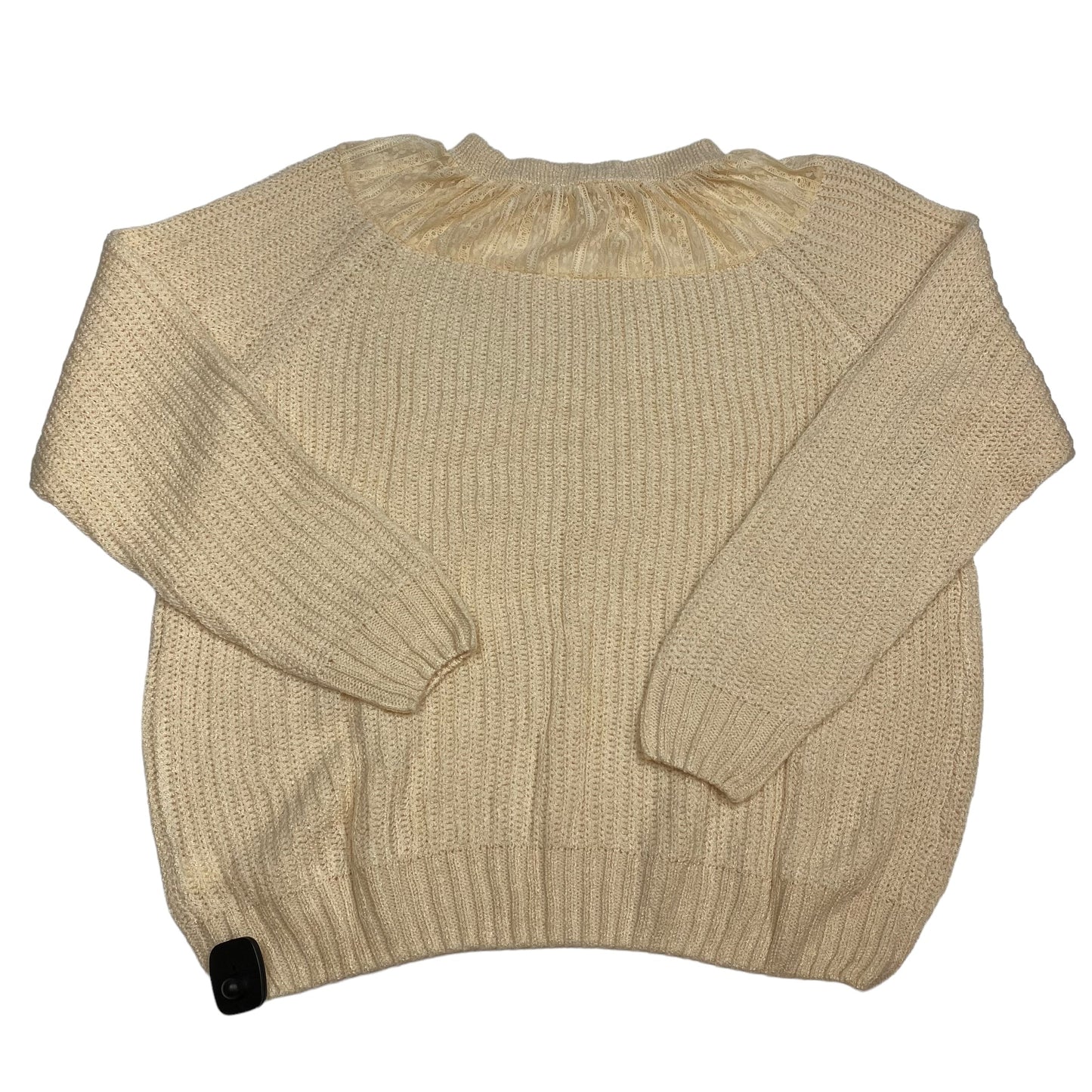 Sweater By Clothes Mentor In Cream, Size: 2x