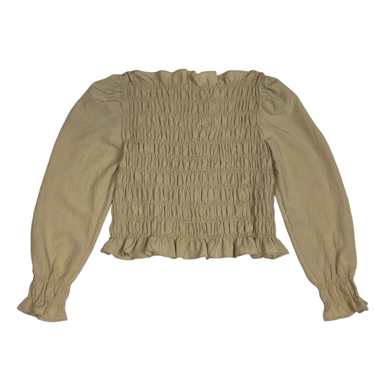 Top Long Sleeve By H&m In Tan, Size: L