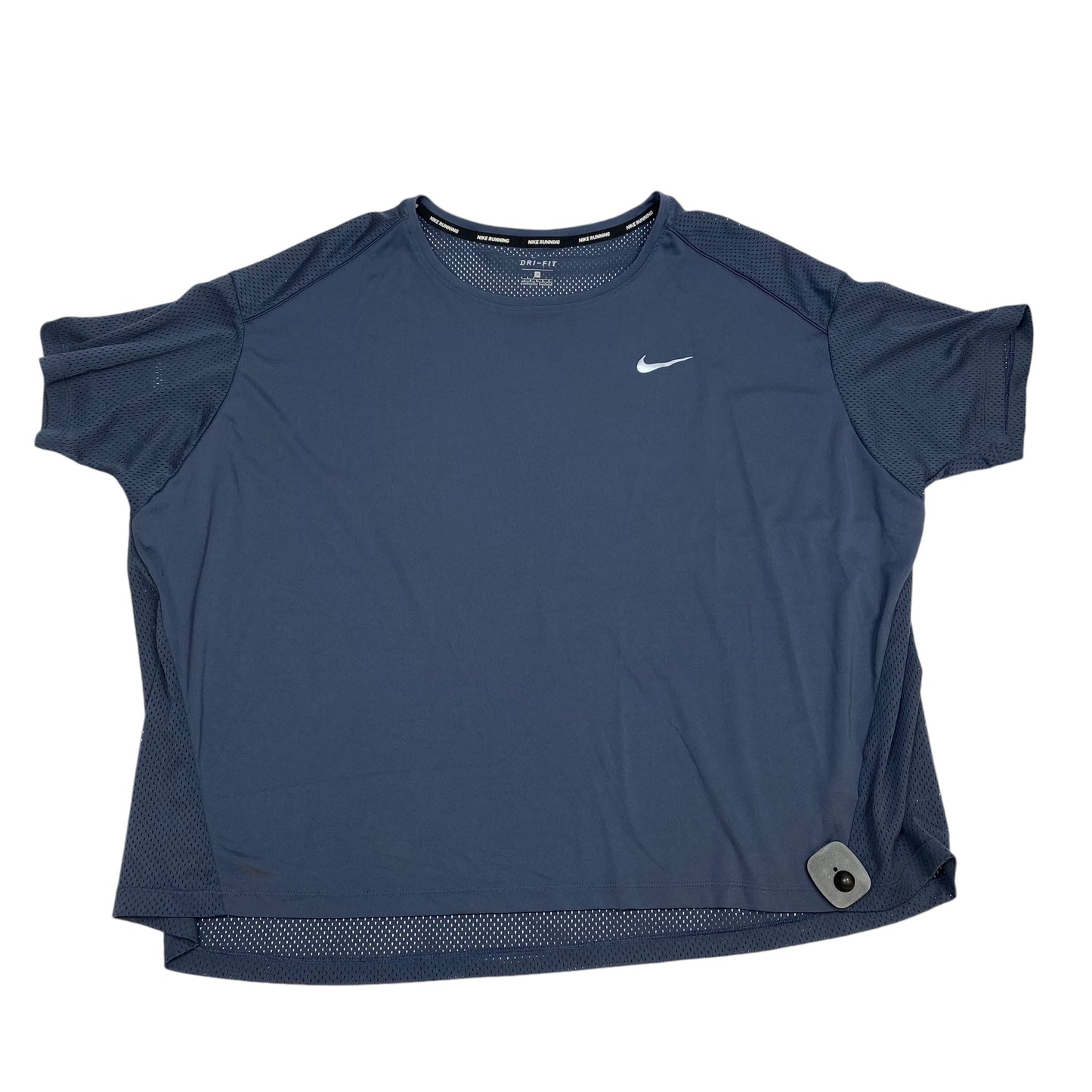 Athletic Top Short Sleeve By Nike Apparel In Grey, Size: 3x