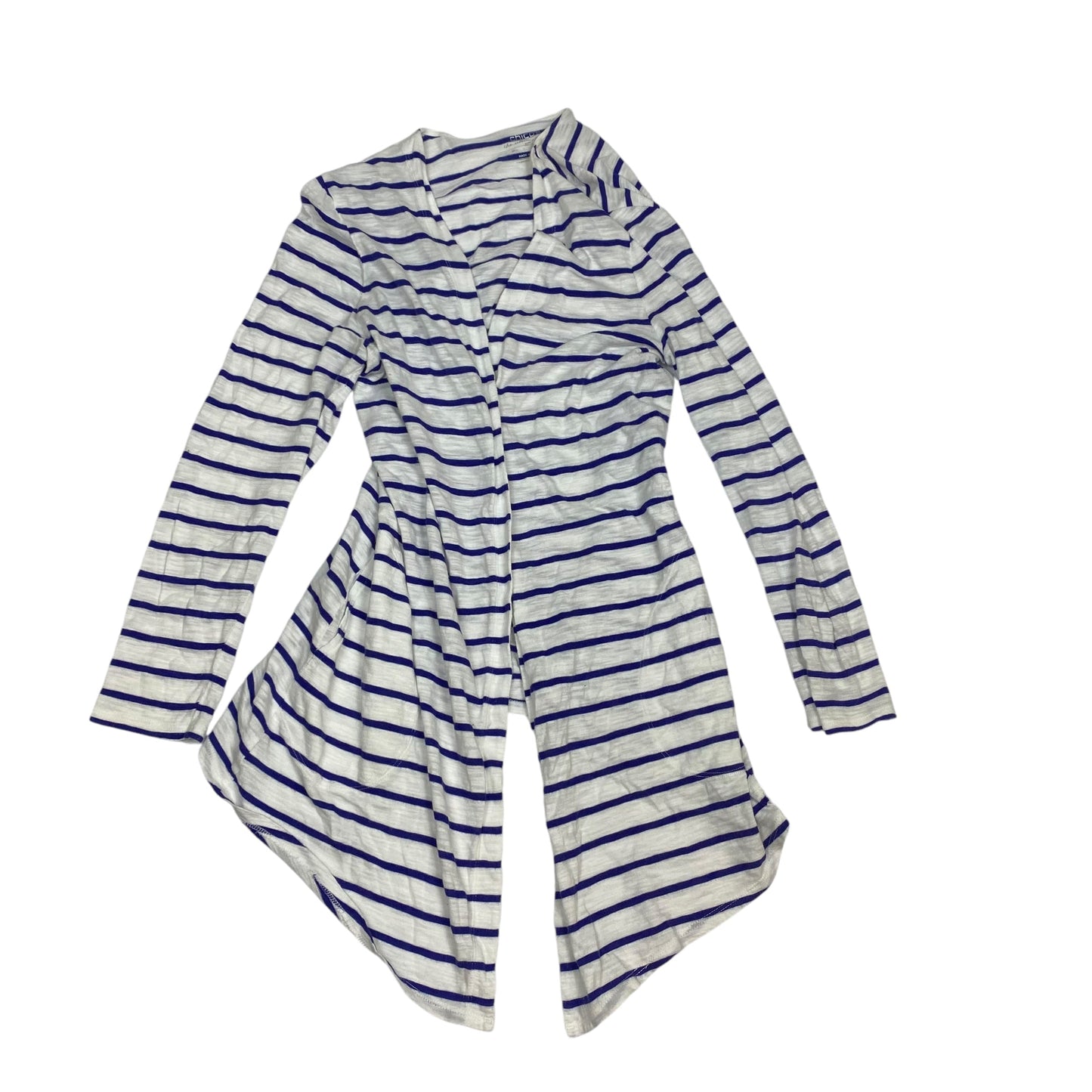 Cardigan By Chicos In Blue & White, Size: M