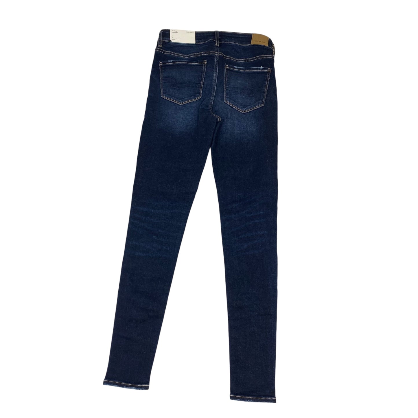 Jeans Skinny By American Eagle In Blue Denim, Size: 4