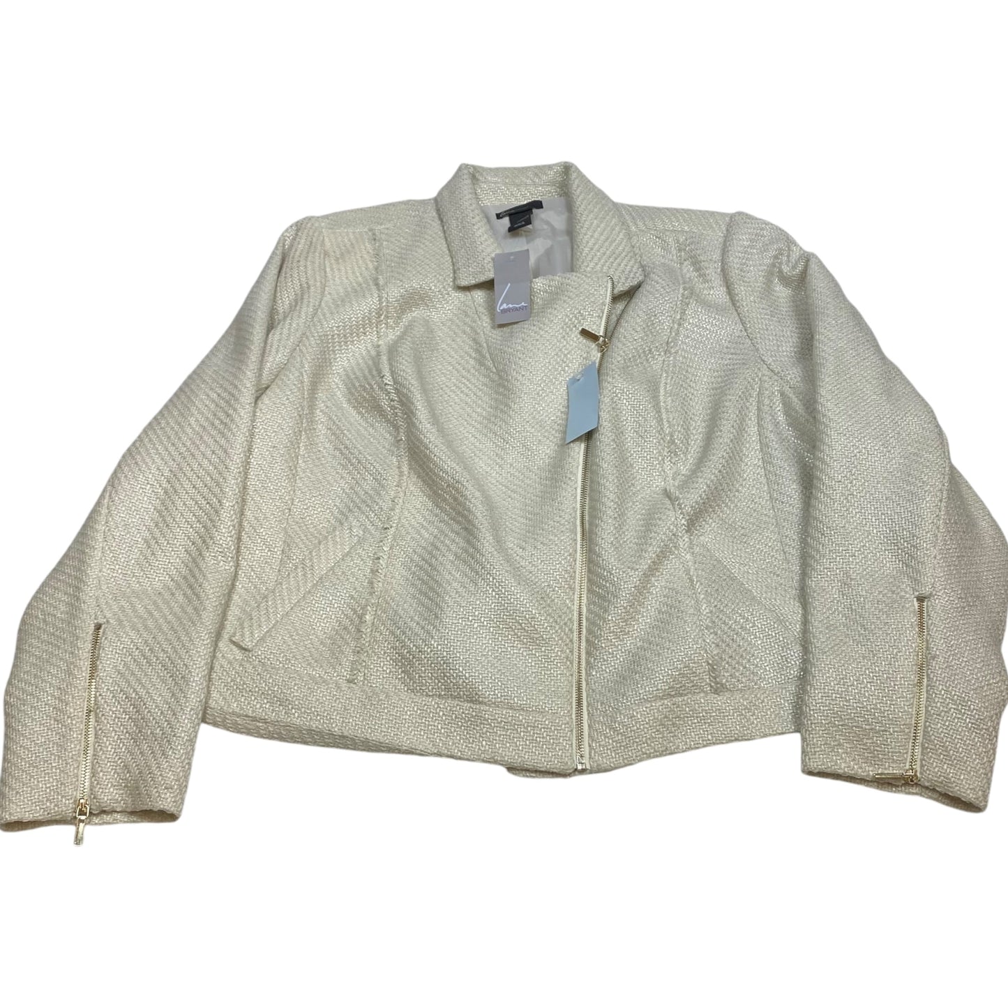 Jacket Moto By Lane Bryant In Cream, Size: 4x