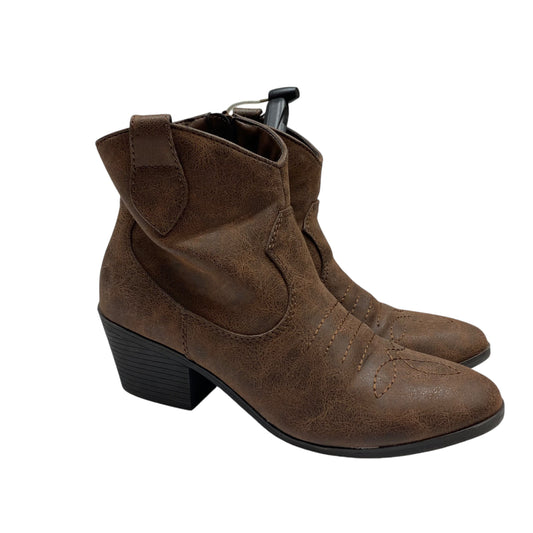 Boots Ankle Heels By Rampage In Brown, Size: 6.5