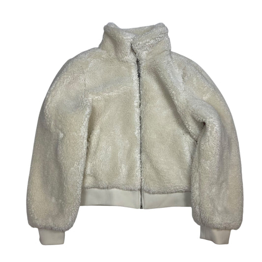 Coat Faux Fur & Sherpa By Loft In Cream, Size: L