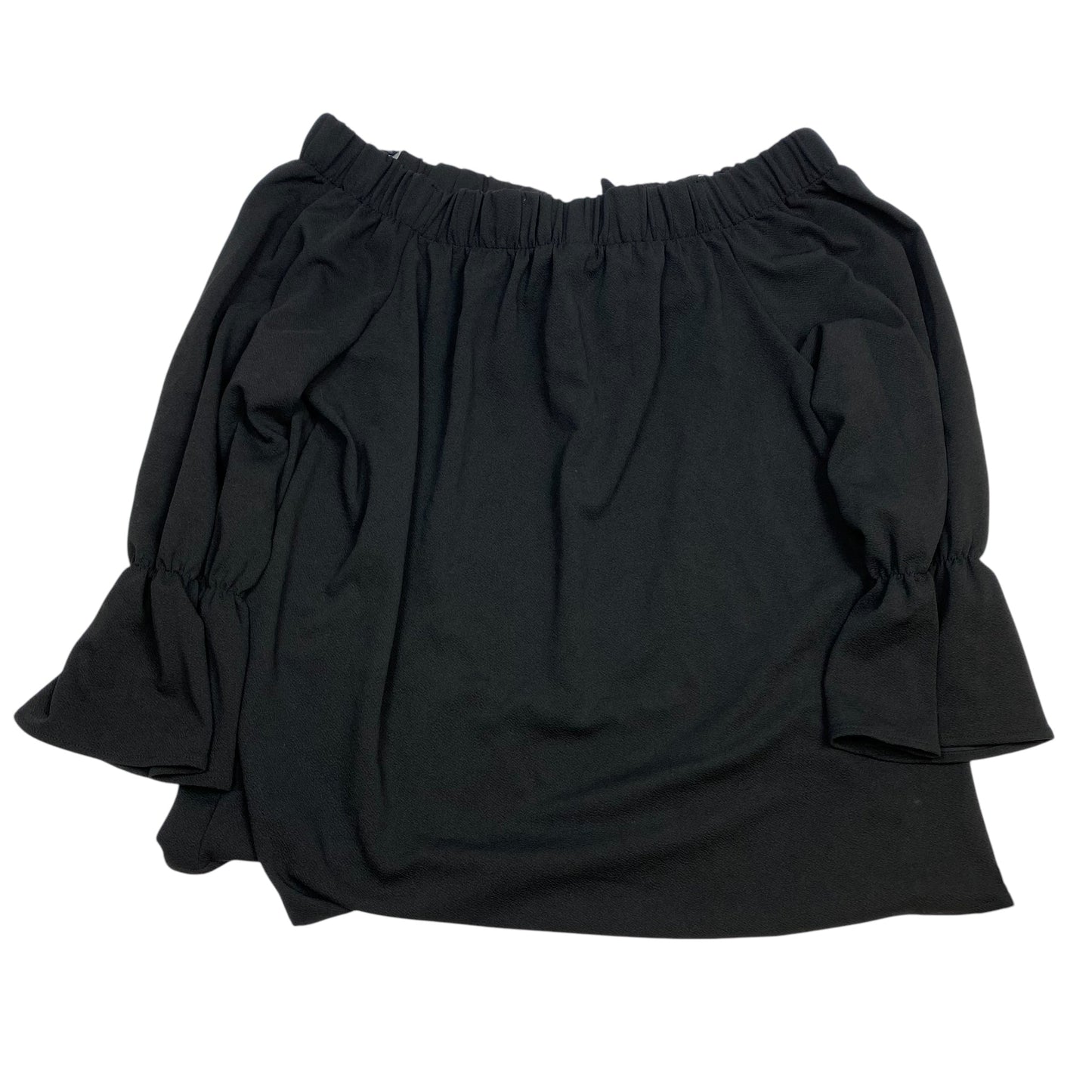 Top 3/4 Sleeve By Clothes Mentor In Black, Size: 4x