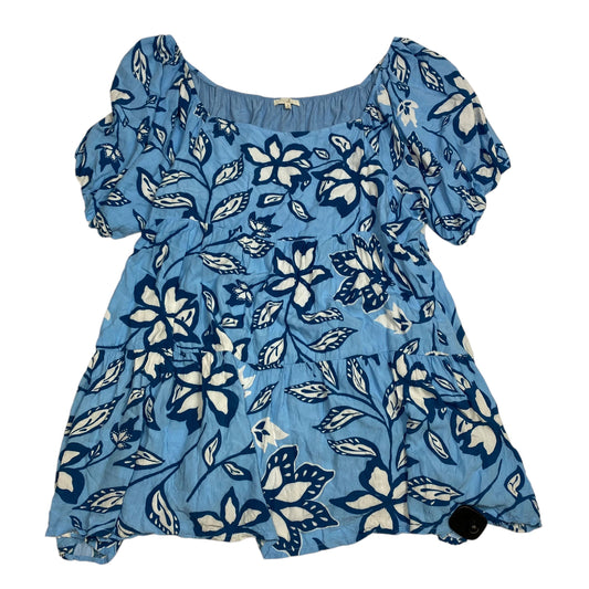 Tunic Short Sleeve By Easel In Blue, Size: 3x