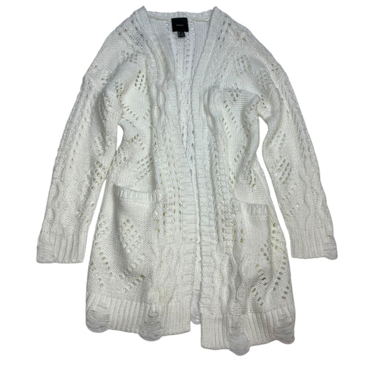 Sweater Cardigan By Forever 21 In Cream, Size: S