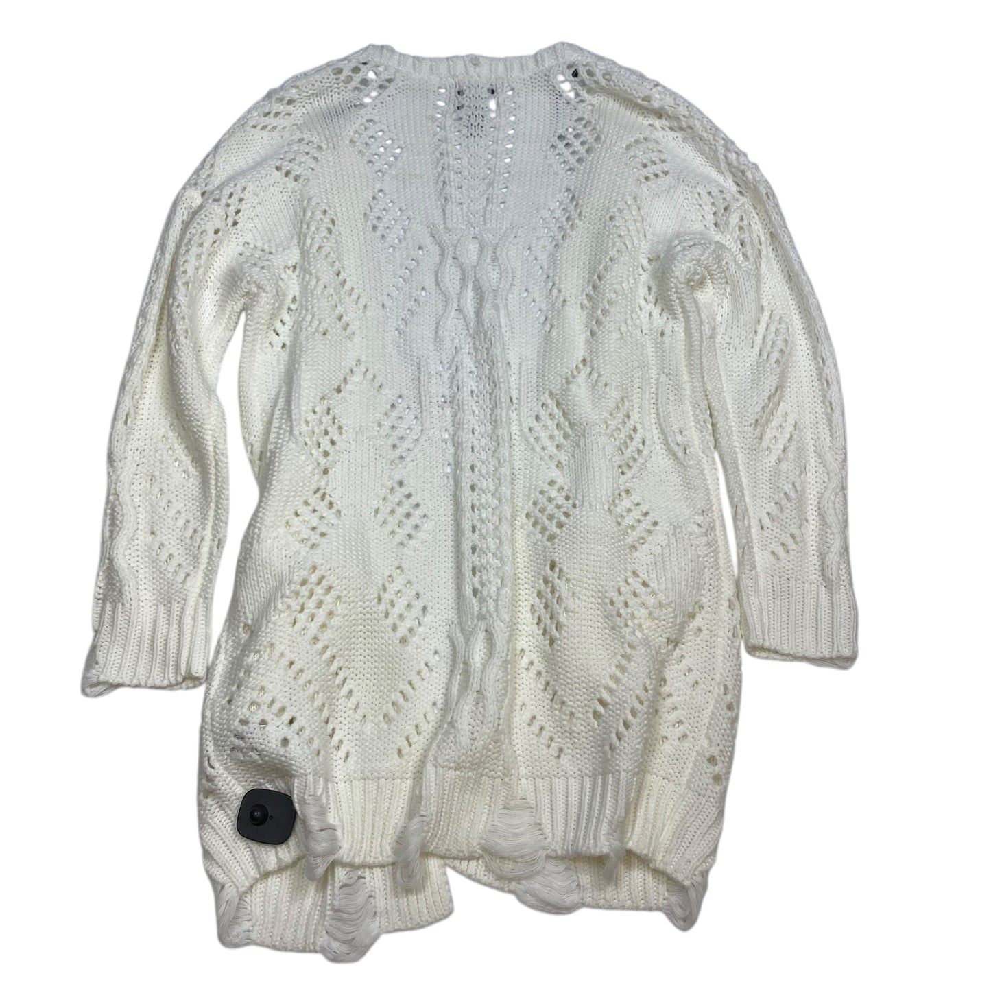 Sweater Cardigan By Forever 21 In Cream, Size: S