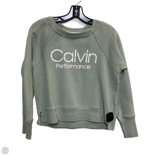 Sweatshirt Crewneck By Calvin Klein In Green, Size: S