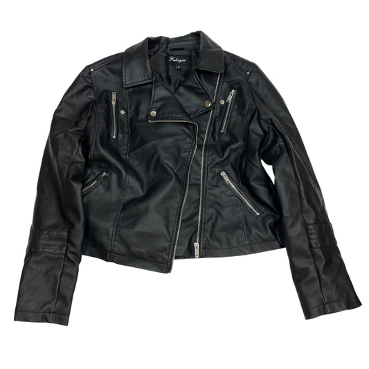 Jacket Moto By Fahsyee In Black, Size: M