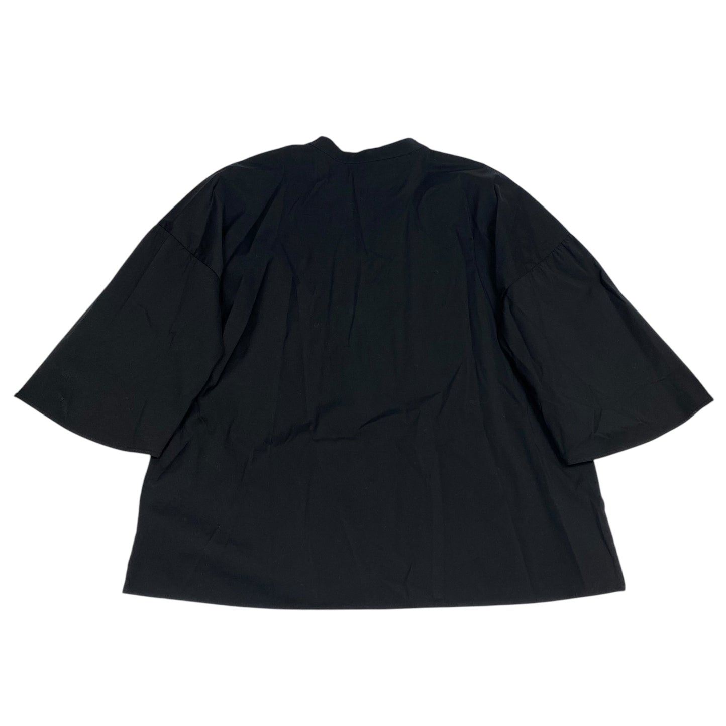 Top Short Sleeve Designer By Lafayette 148 In Black, Size: L