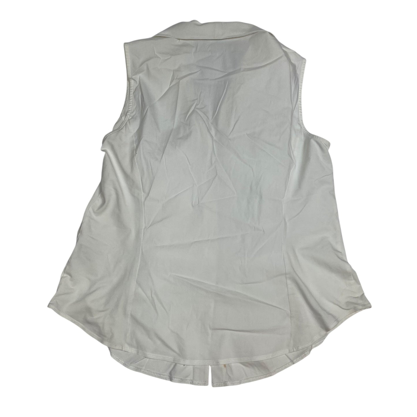 Top Sleeveless Designer By Lafayette 148 In White, Size: L