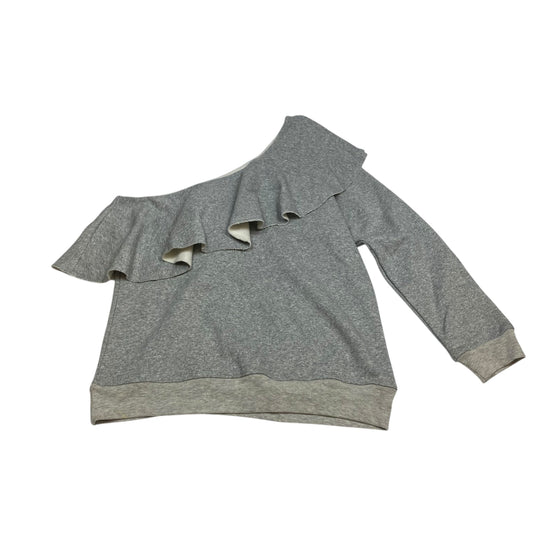 Sweatshirt Crewneck By Vestique In Grey, Size: M