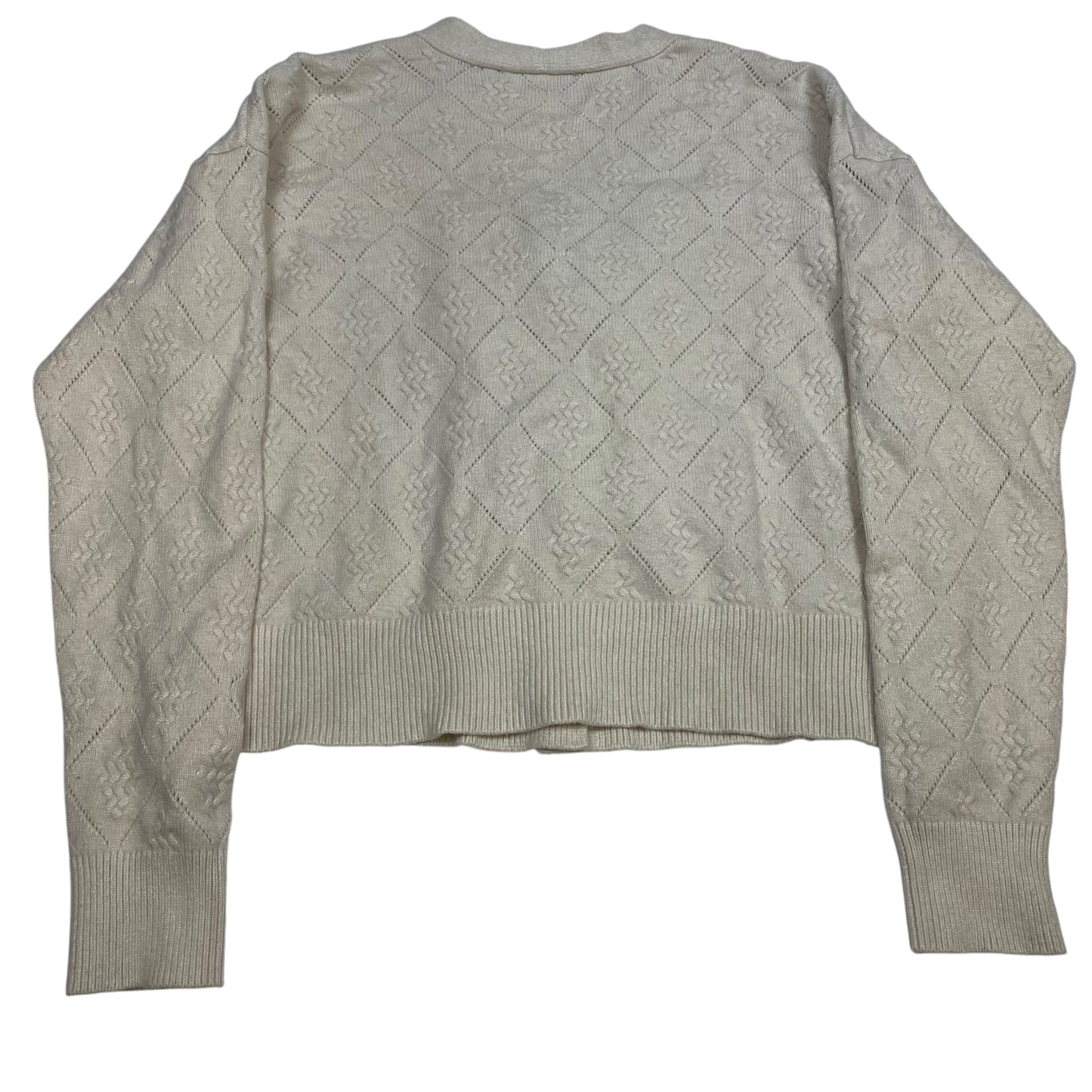 Sweater Cardigan By Cyrus Knits In Cream, Size: M