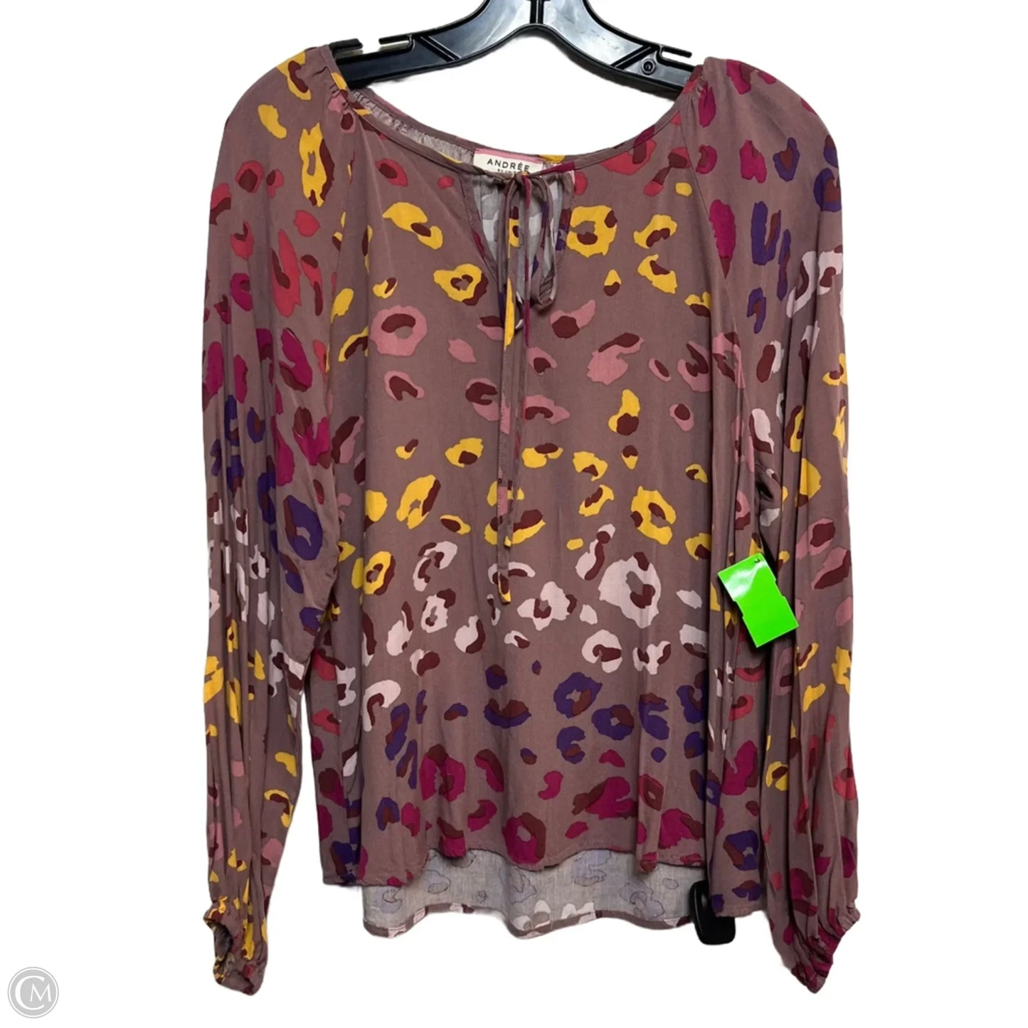 Top Long Sleeve By Andree By Unit In Purple, Size: L