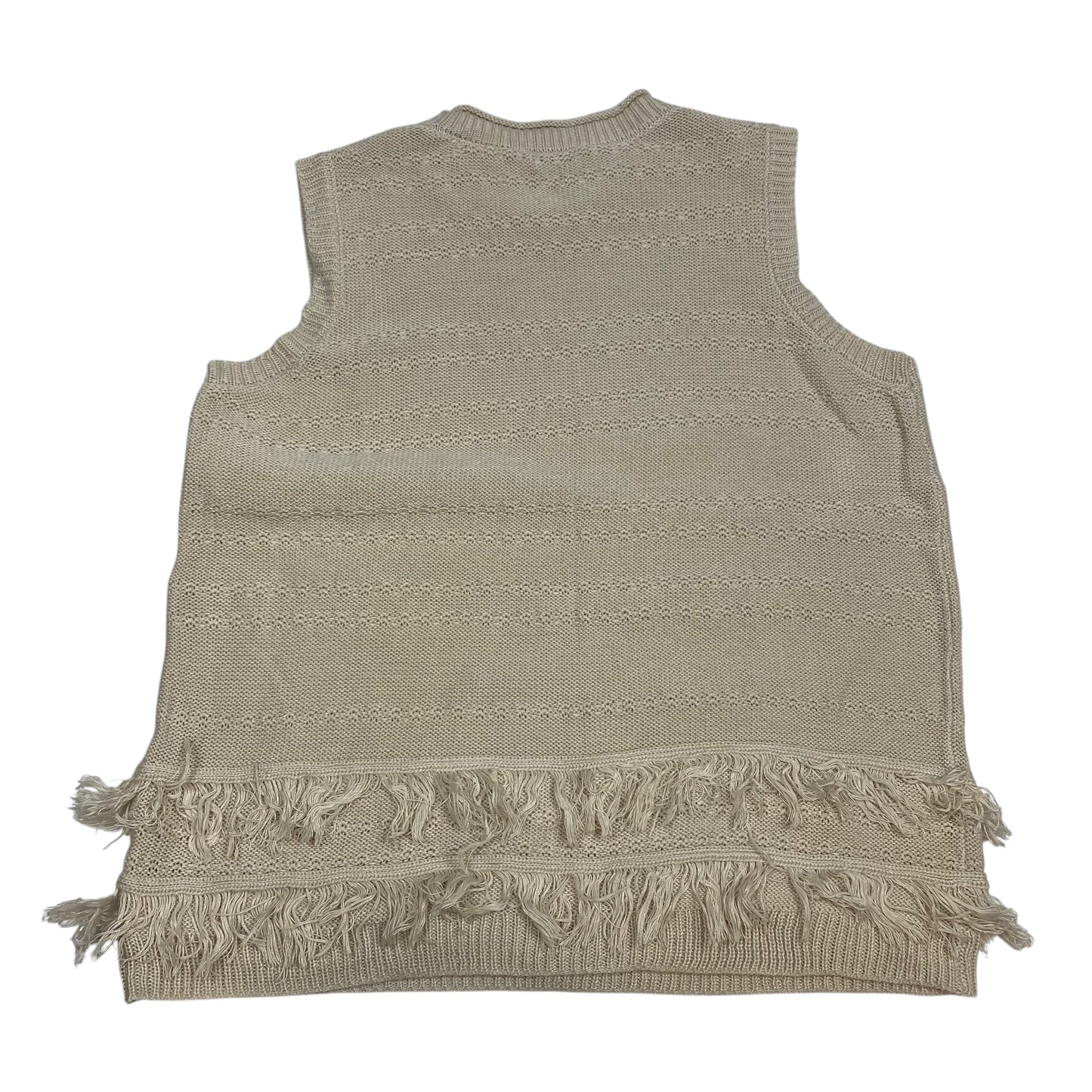 Vest Sweater By Wonderly In Cream, Size: L