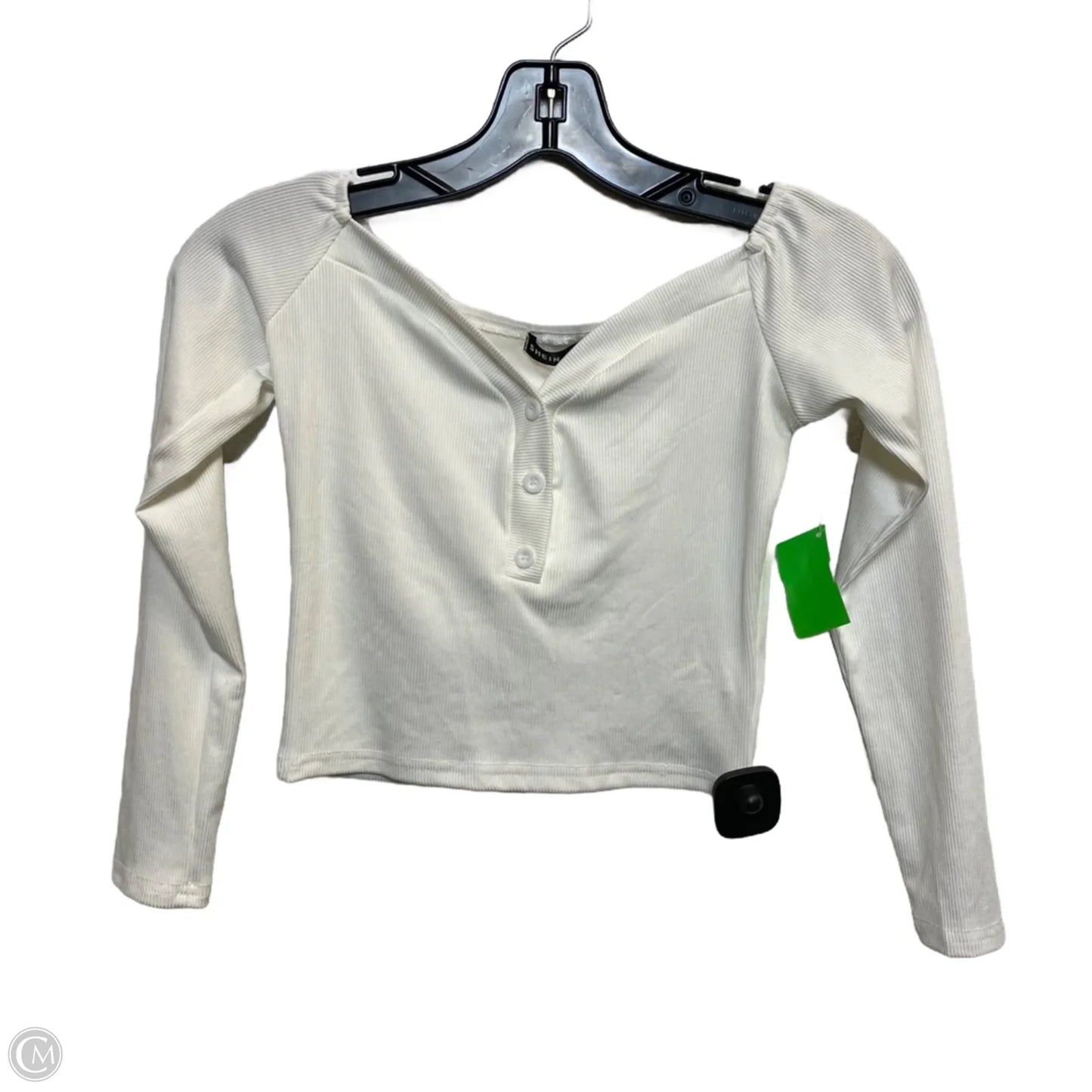 Top Long Sleeve By Shein In White, Size: Xs