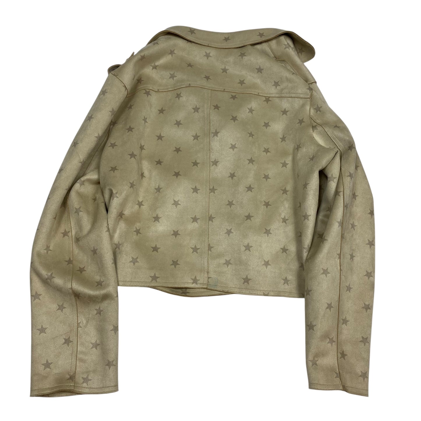 Jacket Moto By Cato In Cream, Size: L