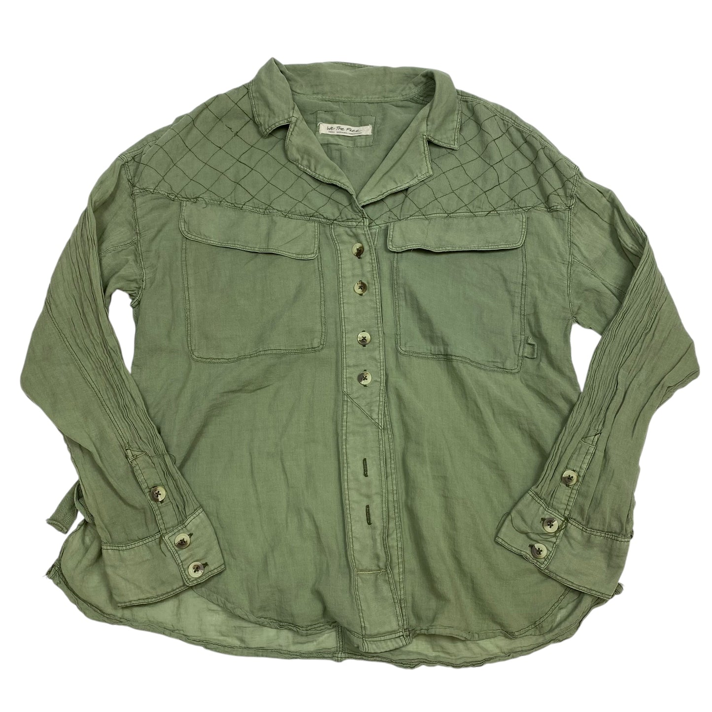 Top Long Sleeve By We The Free In Green, Size: S