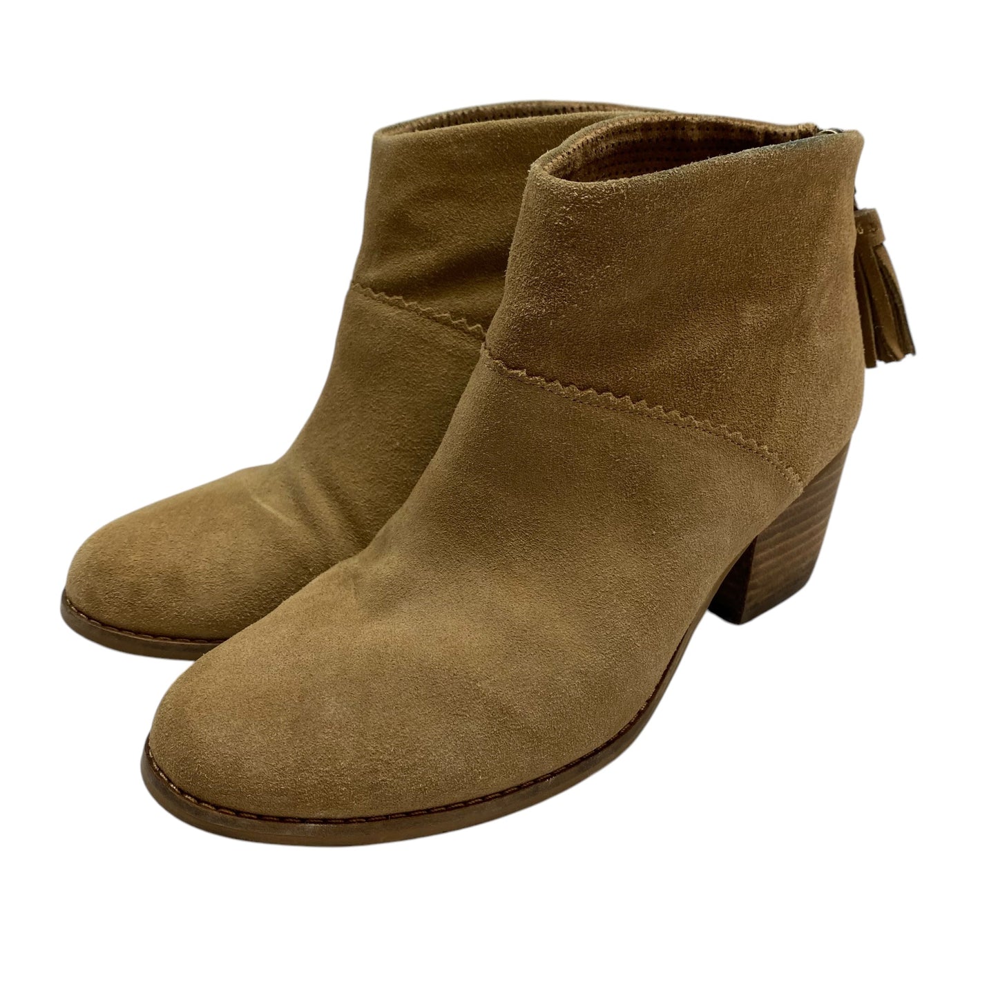 Boots Ankle Heels By Toms In Tan, Size: 6.5