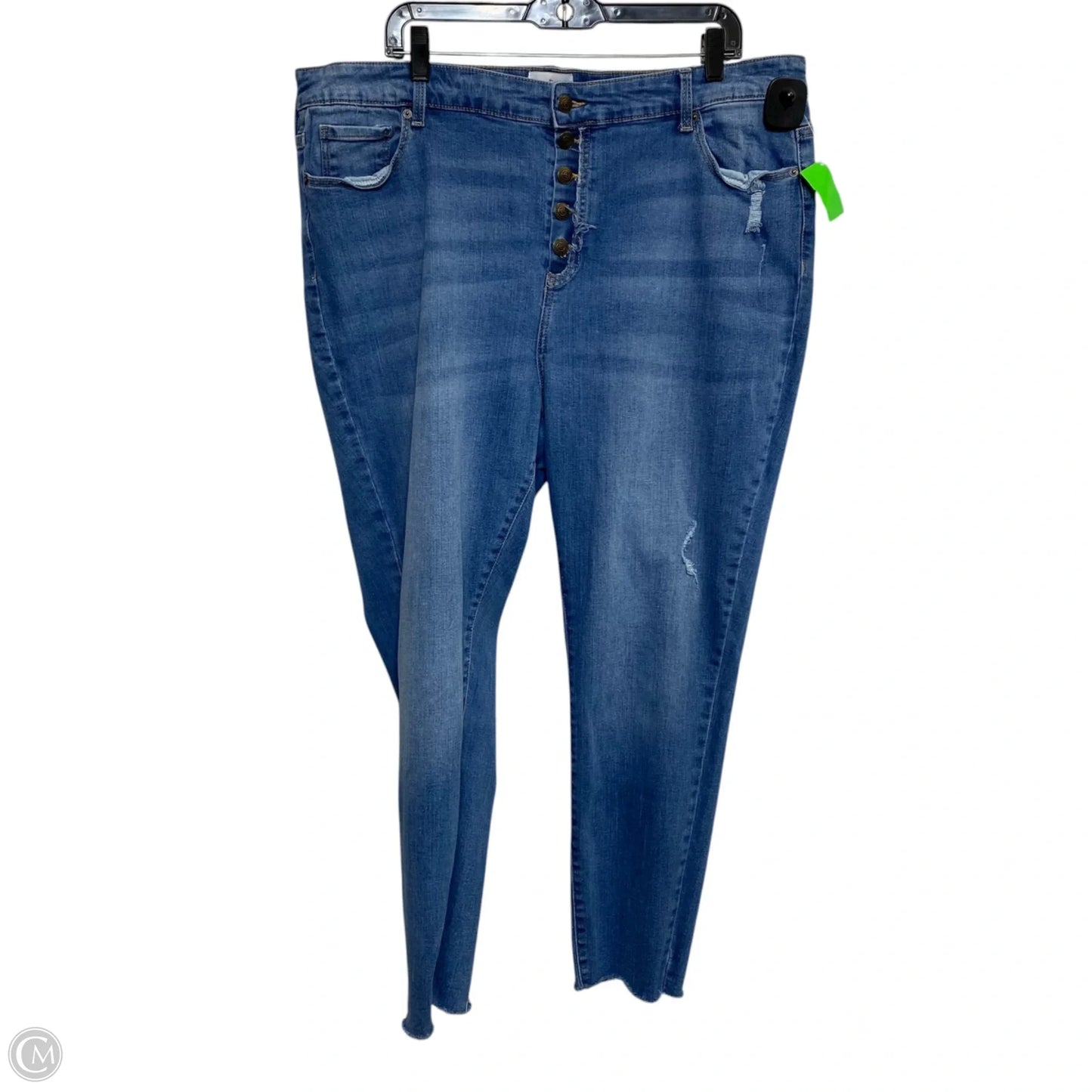 Jeans Skinny By True Craft In Blue Denim, Size: 20