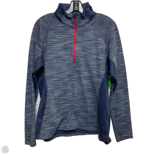 Athletic Top Long Sleeve Collar By Columbia In Blue, Size: Xl