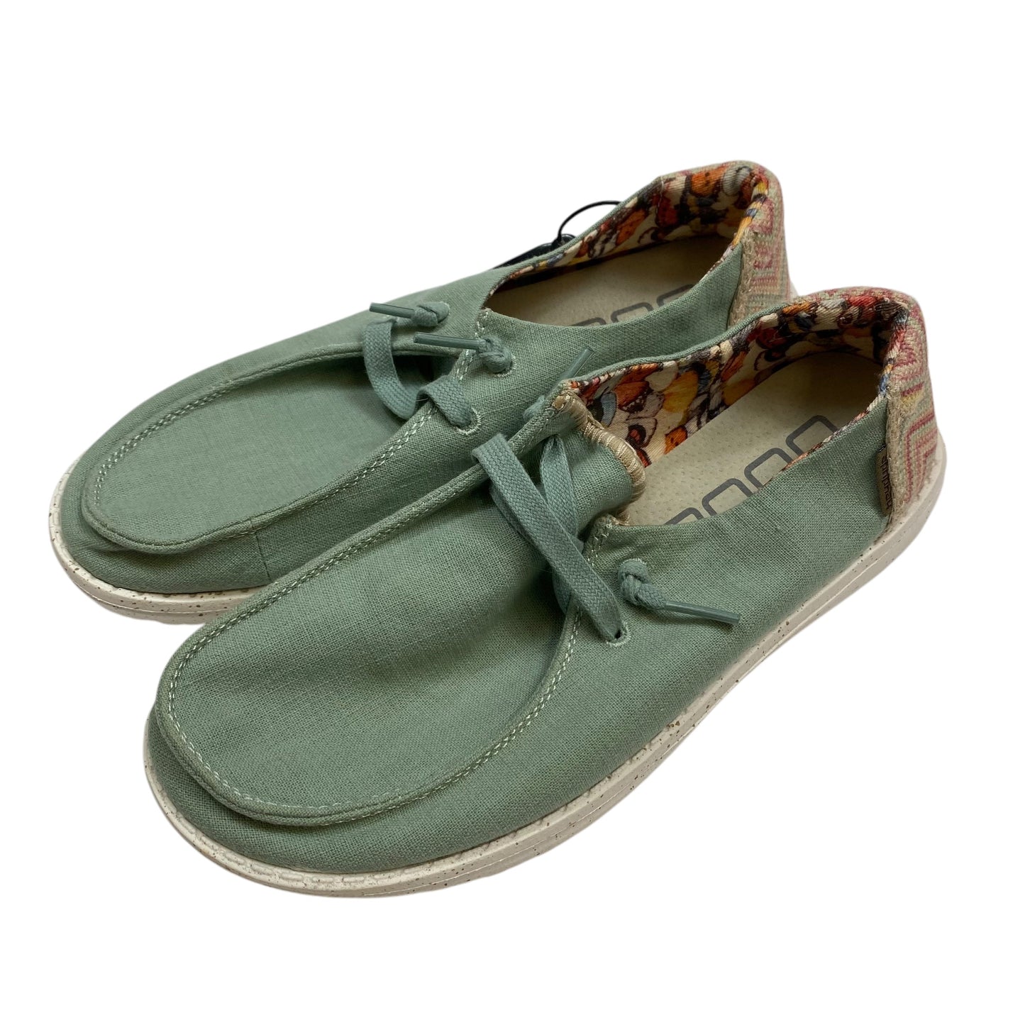 Shoes Flats By Hey Dude In Green, Size: 7