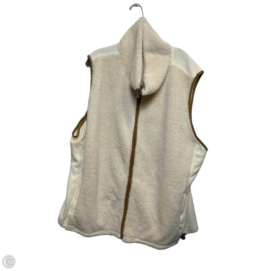 Vest Fleece By Chaps In Cream, Size: 3x