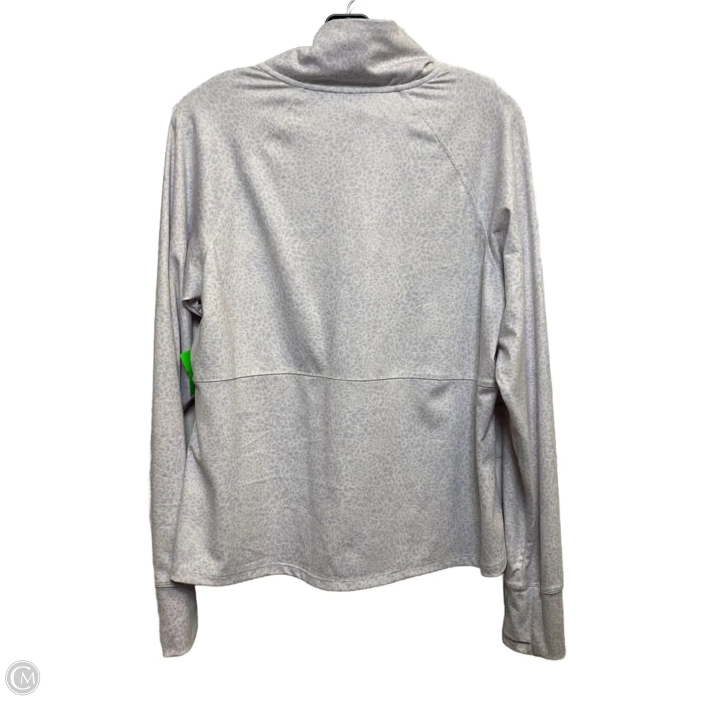 Athletic Top Long Sleeve Collar By Jockey In Purple & White, Size: L