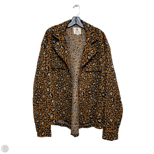 Jacket Shirt By Simply Southern In Animal Print, Size: 2x
