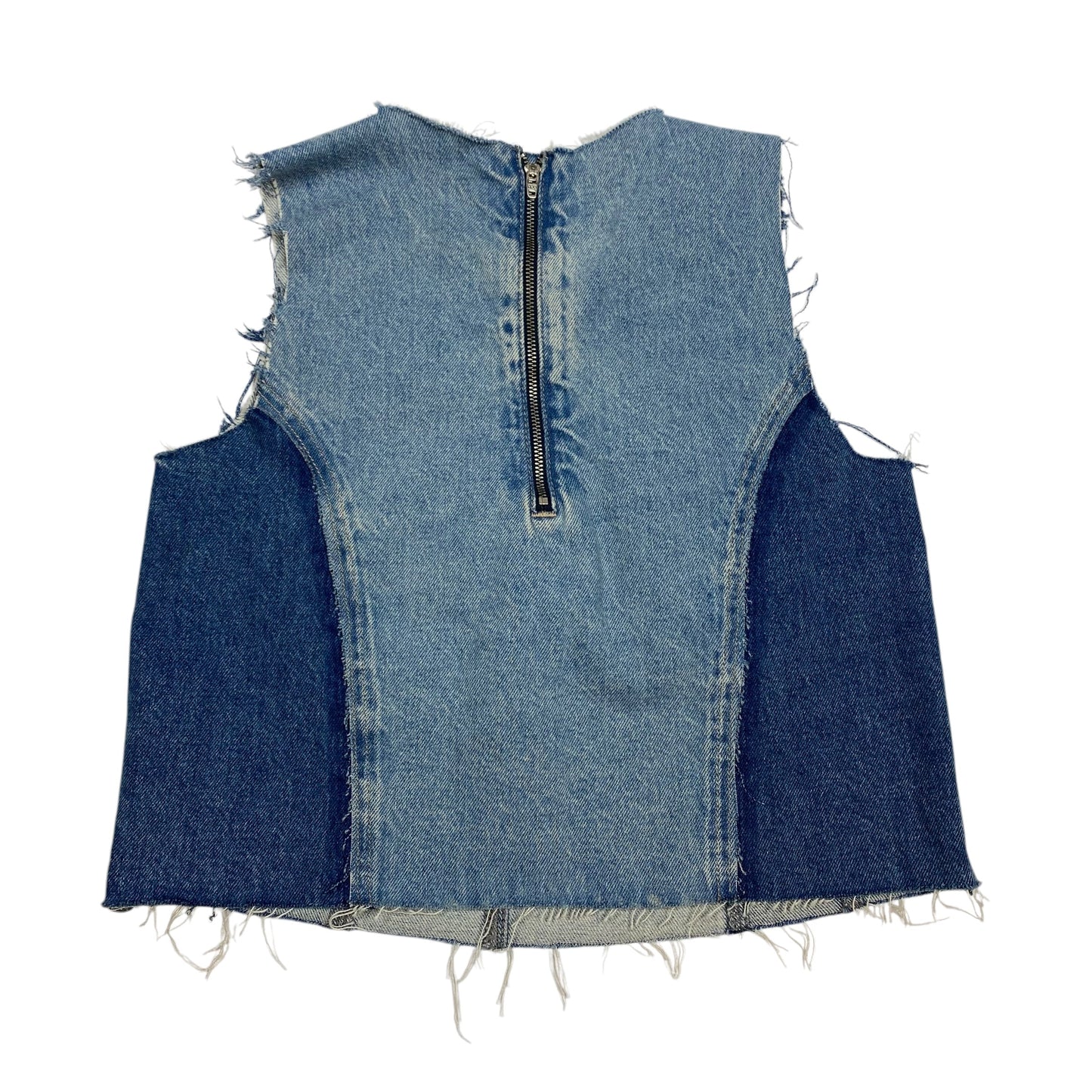 Top Sleeveless By Zara In Blue Denim, Size: S