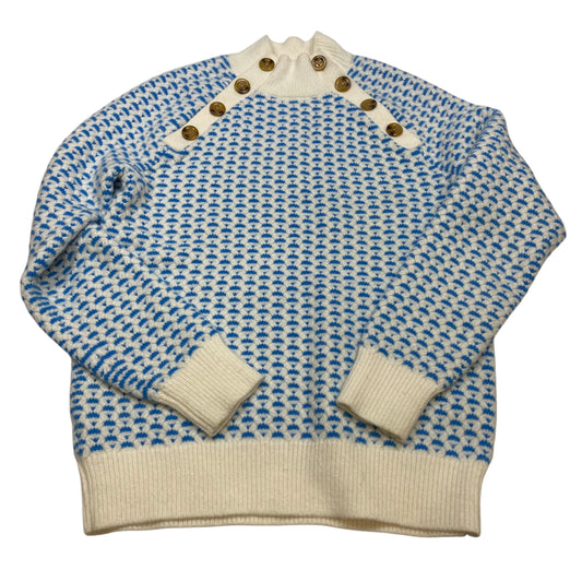 Sweater By Ann Taylor In Blue & Cream, Size: S